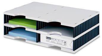 styrodoc duo Documentenbak Polystyreen Zwart/Grijs 4 Lades (268-0202.98)-0