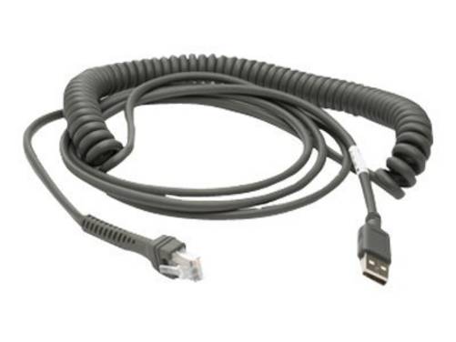 Zebra connection cable, USB, Connection cable, USB, length: 4.5 m, coiled, cable code: U09