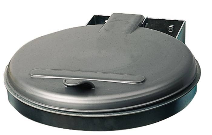 Afvalbak B400xD510mm 120 l deksel verzinkt (ME) VAR
