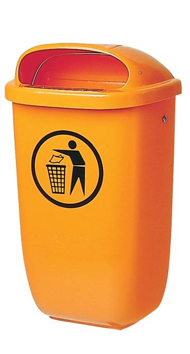 Afvalbak H650xB395xD250 mm 50 l oranje SULO