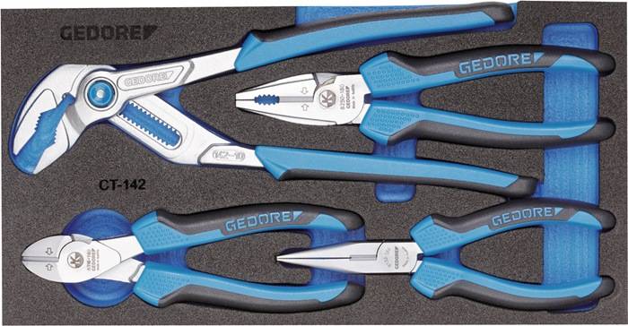 GEDORE Tangen Assortiment in Check Tool Module - 4-delige Set