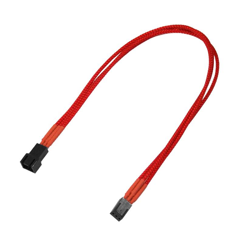 Kabel Nanoxia 3-pins verlengkabel, 30 cm, enkel, rood-1