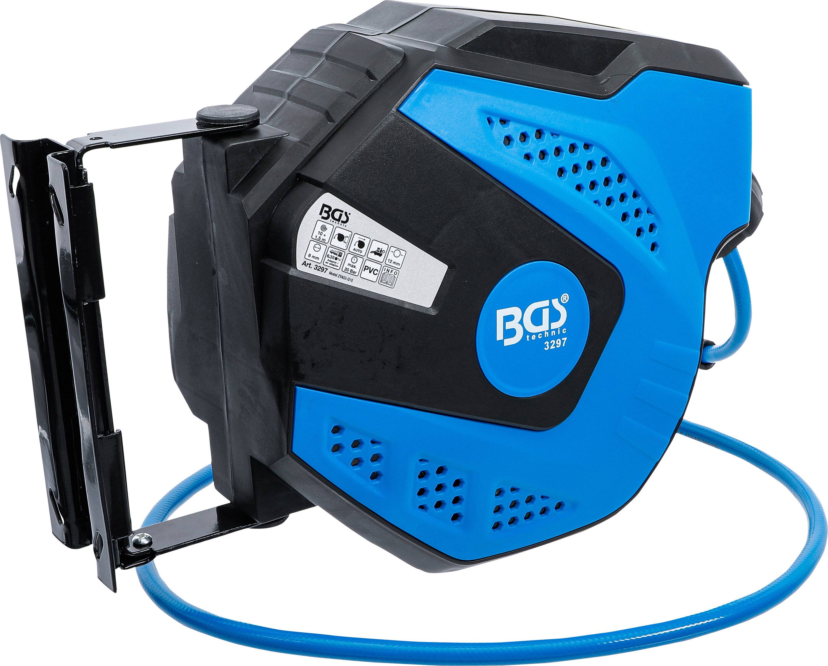BGS 3297 Lucht Slangautomaat 10 meter 8mm 20 Bar-2