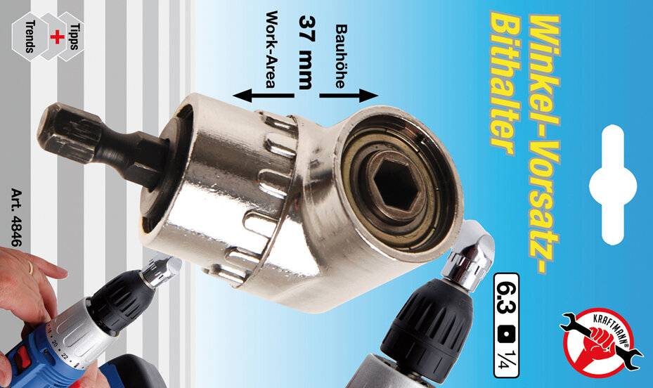 BGS Technic BGS-4846 Hulpstuk voor haakse schroevendraaier 1/4" (6,3 mm)-0