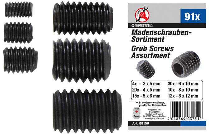 Assortiment made-/binnenzeskantschroeven 91-dlg-0