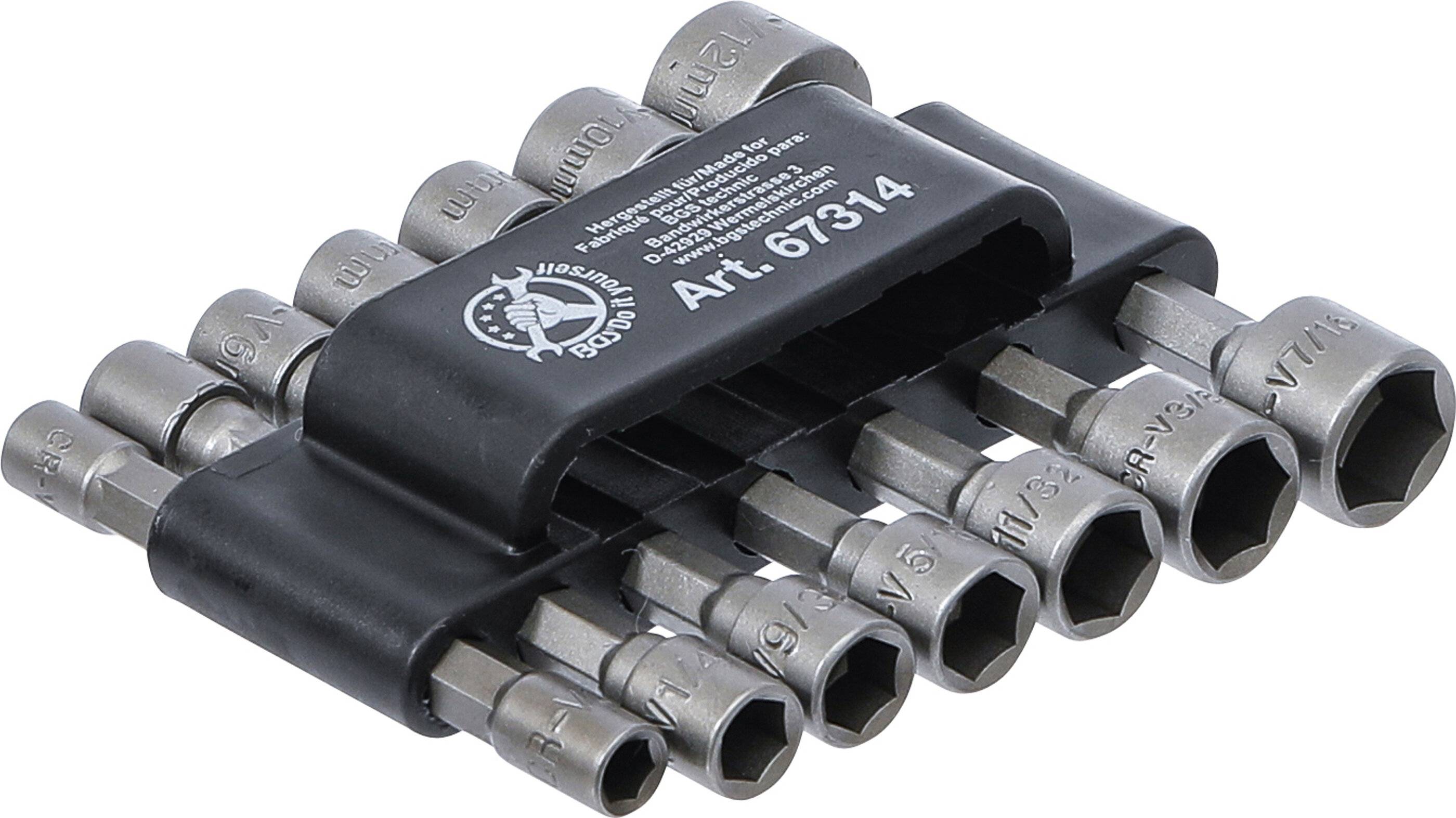 BGS Dopsleutelbitset - 1/4" buitenzeskant - metrisch + inchmaat - 14 delig-3