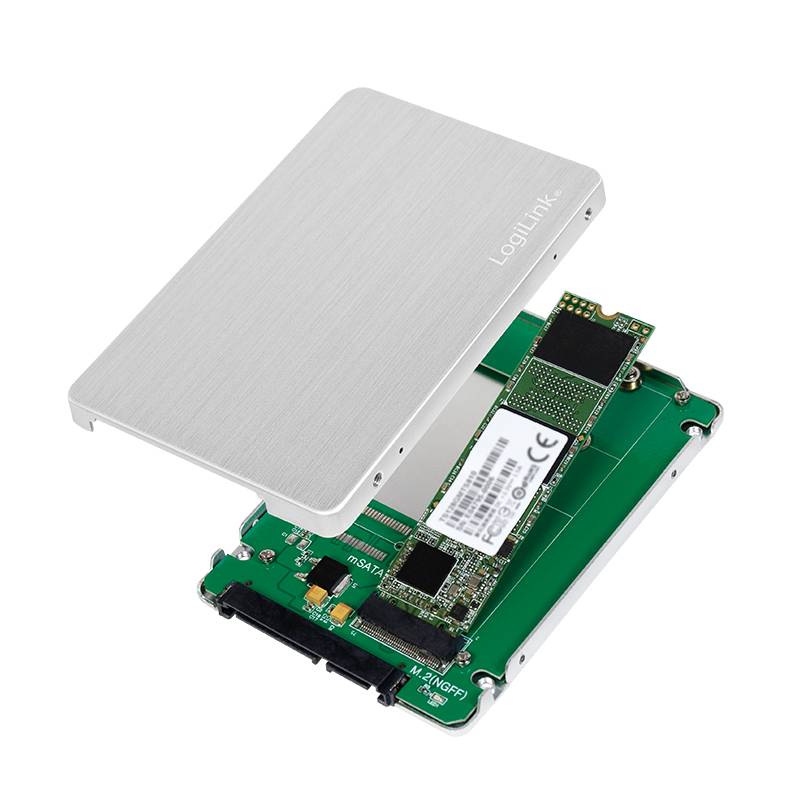 LOGILINK AD0021 M.2-adapter voor SATA; aluminium; Bediening: M.2 SATA SSD - 1 stuk-3