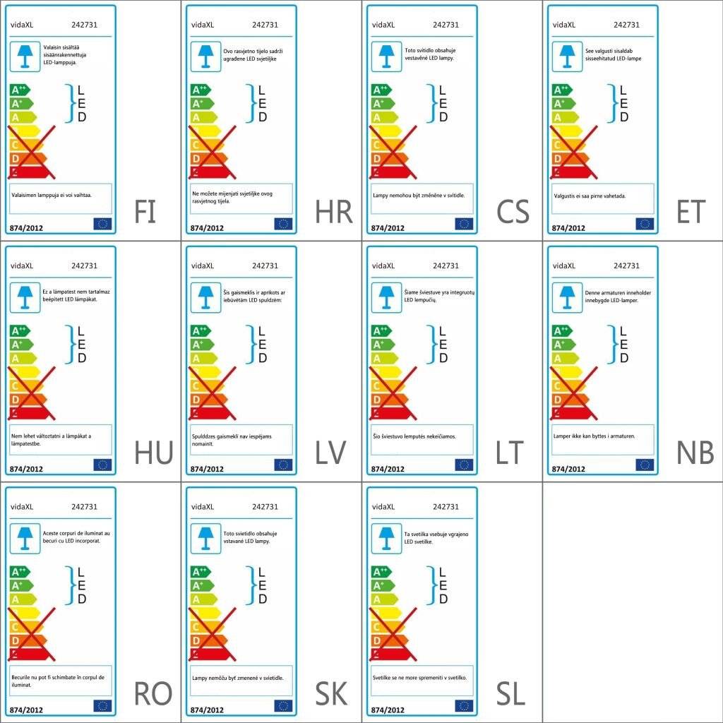 vidaXL - Vloerlamp - LED - dimbaar - 23 - W-5