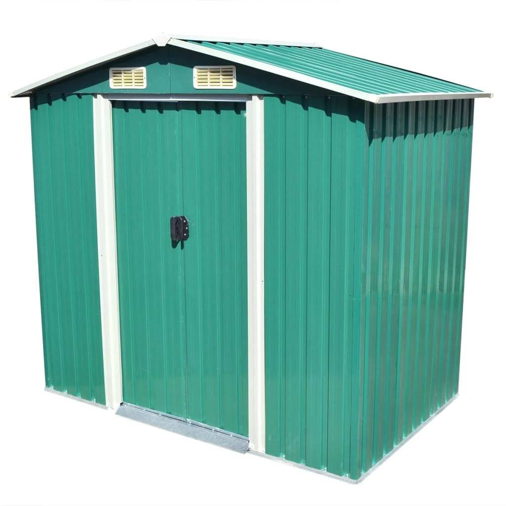 vidaXL - Tuinberging - 204x132x186 - cm - metaal - groen-0