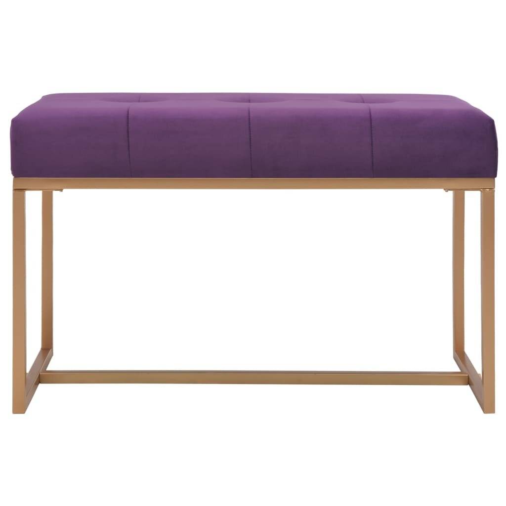 vidaXL - Bankje - 80 - cm - fluweel - paars-2