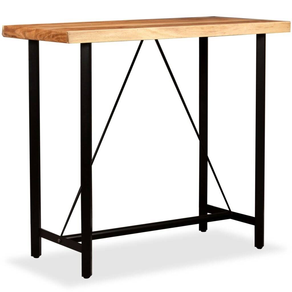 vidaXL - Bartafel - 120x60x107 - cm - massief - acaciahout-6