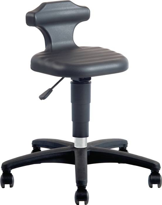 Draaikruk flex wielen integraalschuim zwart zithoogteverstelling 450-650 mm met