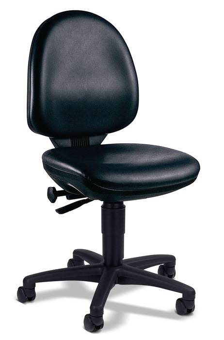 Werkdraaistoel wielen kunstleren kussen 420-550 mm TOPSTAR-0