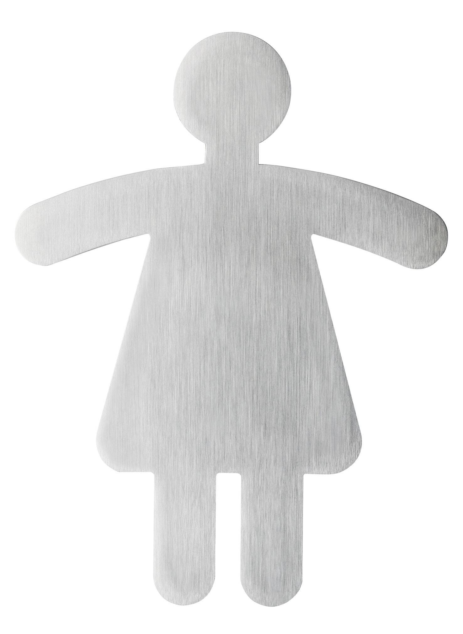 DUURZAAM PICTO toiletsymbool: dames (HxW) 120x91mm zilver-3