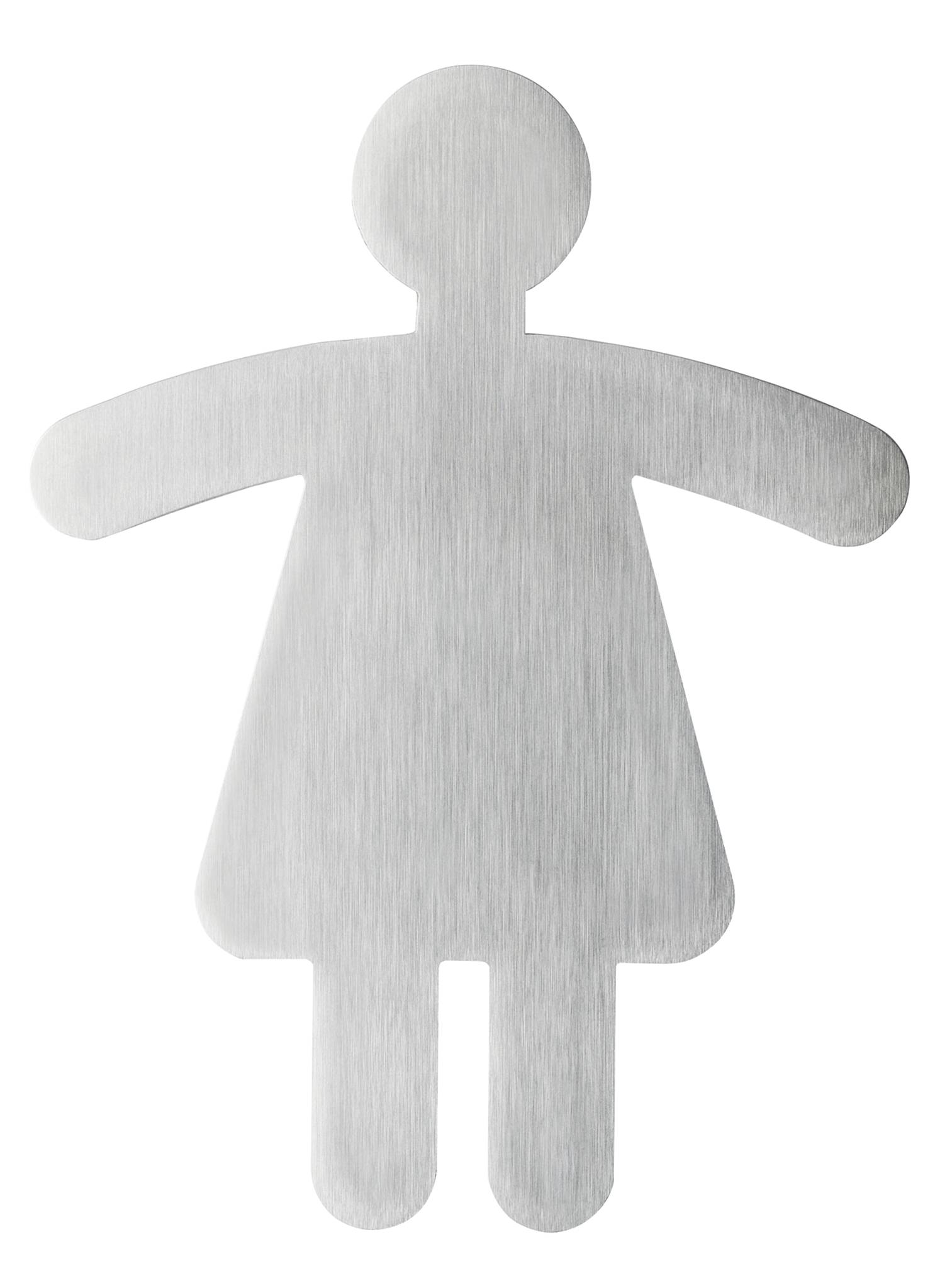 DUURZAAM PICTO toiletsymbool: dames (HxW) 120x91mm zilver-4