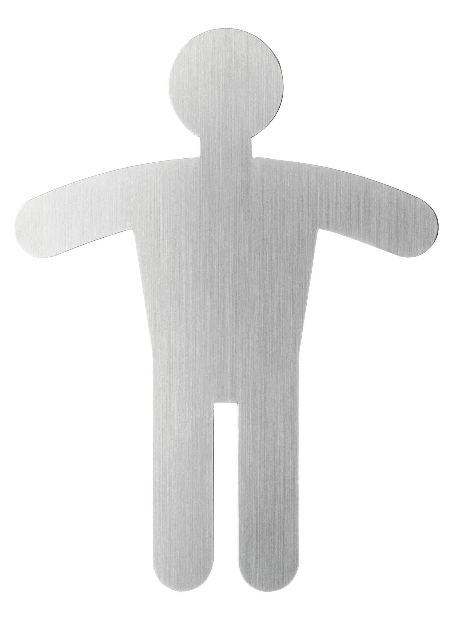 Duurzaam PICTO WC-symbool: Heren (HxW) 120x91mm zilver-3