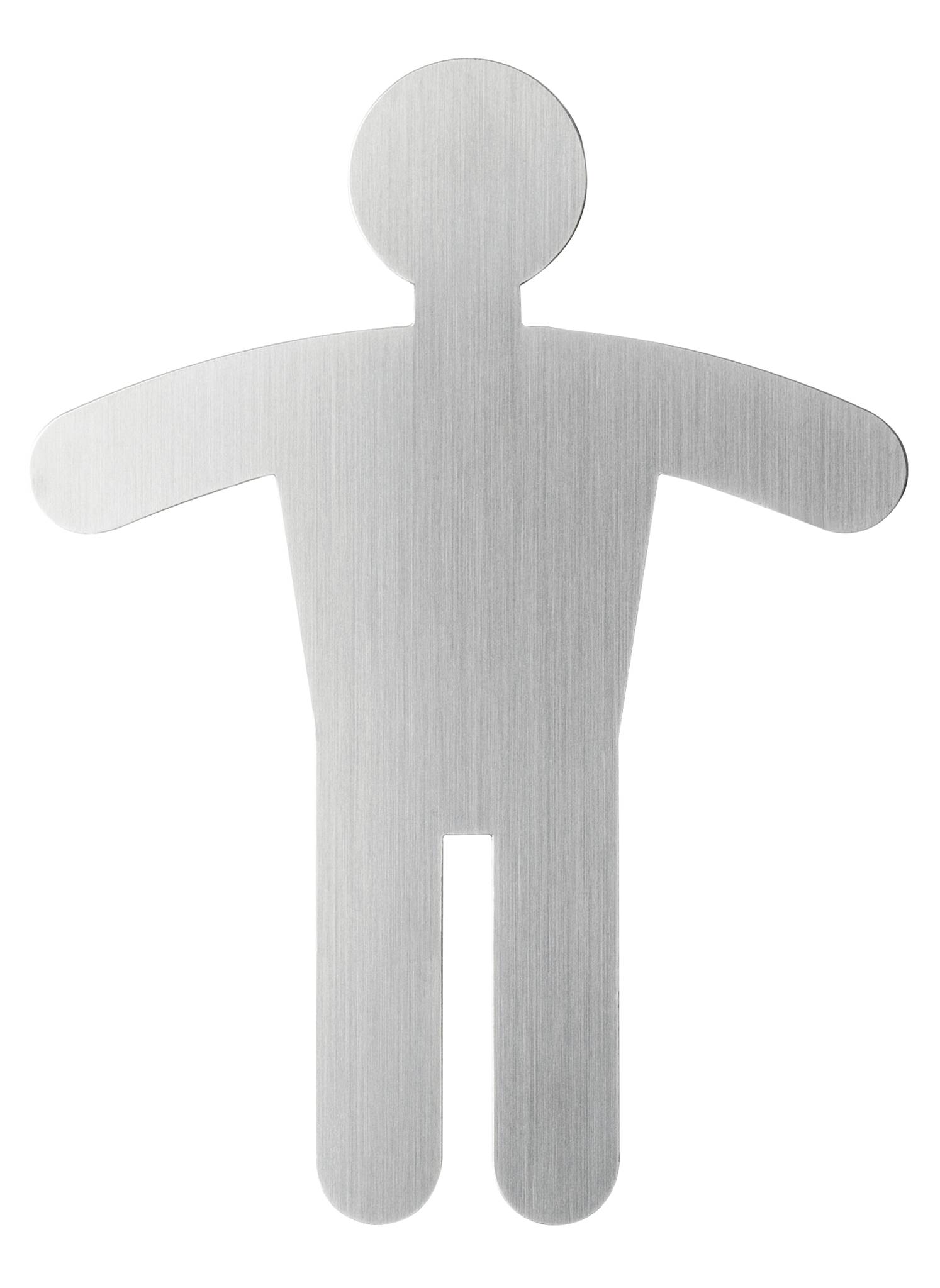 Duurzaam PICTO WC-symbool: Heren (HxW) 120x91mm zilver-4