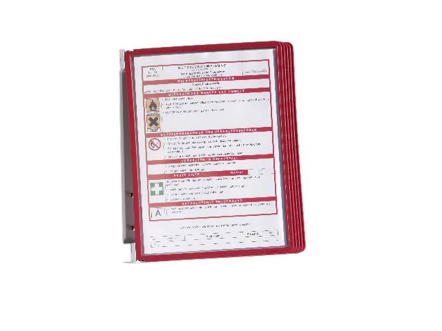 DURABLE wanddisplaysysteem. VarioWall 5 displaypanelen, rood-0