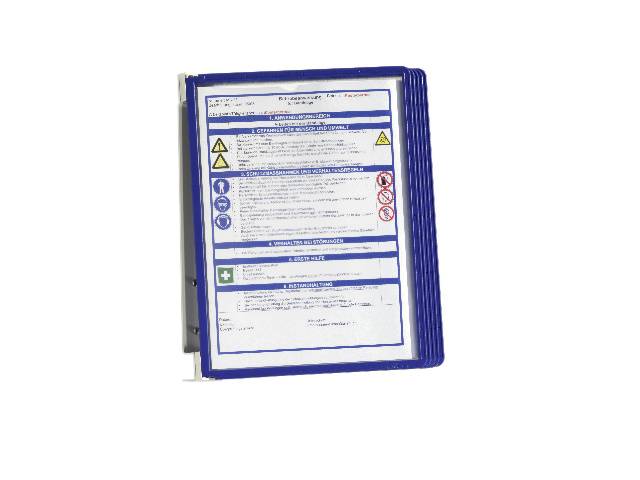 Wandhouder 5 zichtpanelen donkerblauw met profielframef. DURABLE-0