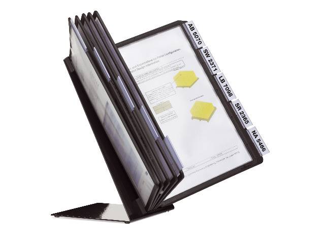 Durable VARIO® paneeldrager - Zwart - Inclusief 10 display panelen-0