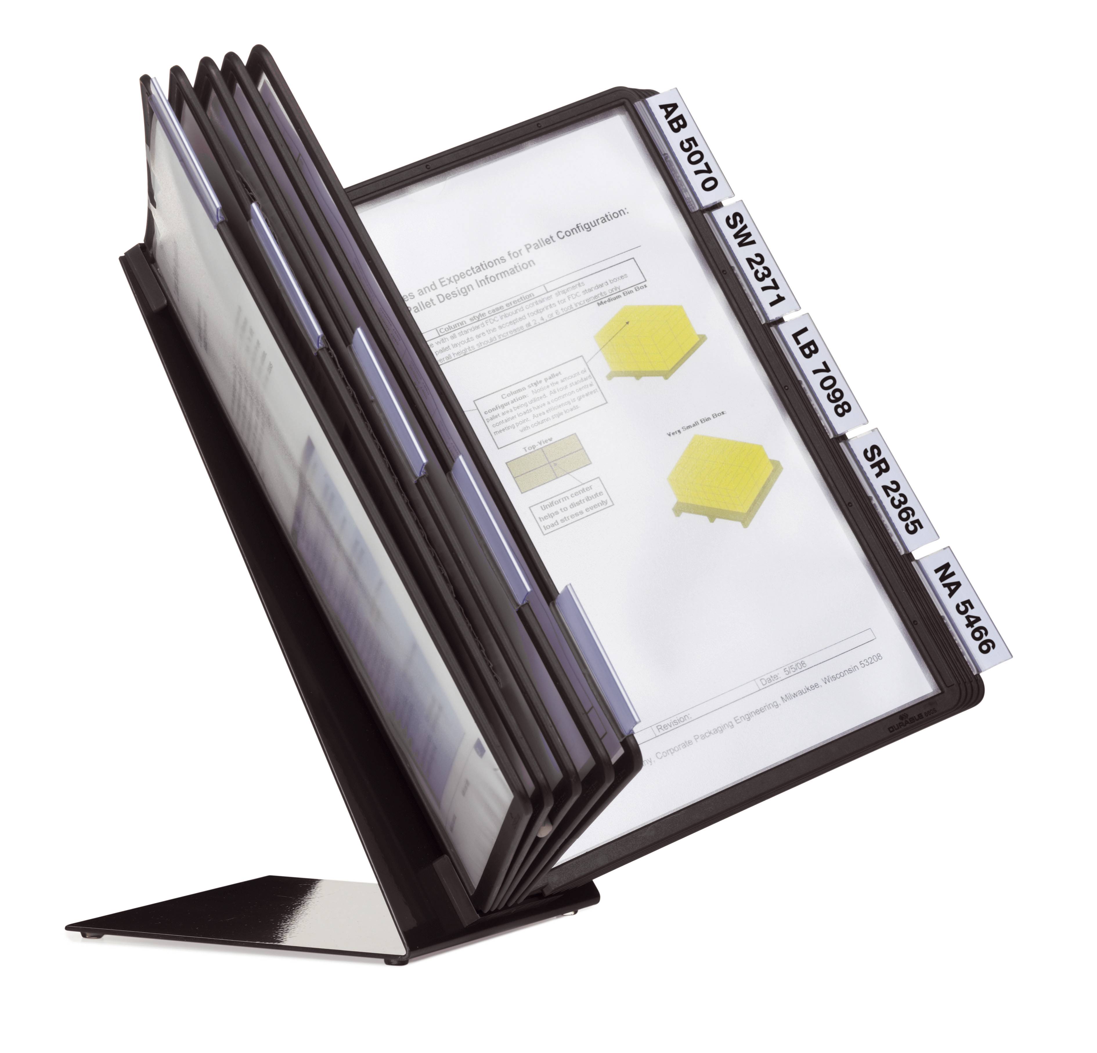 Durable VARIO® paneeldrager - Zwart - Inclusief 10 display panelen-4