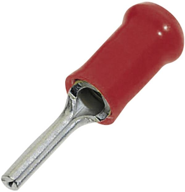 TE Connectivity 165142 Stiftkabelschoen 0.205 mm² 1.60 mm² Deels geïsoleerd Rood 1 stuk(s)