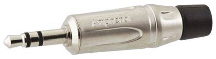 Amphenol KS3P Jackplug 3,5 mm Stekker, recht Stereo Zilver 1 stuk(s)