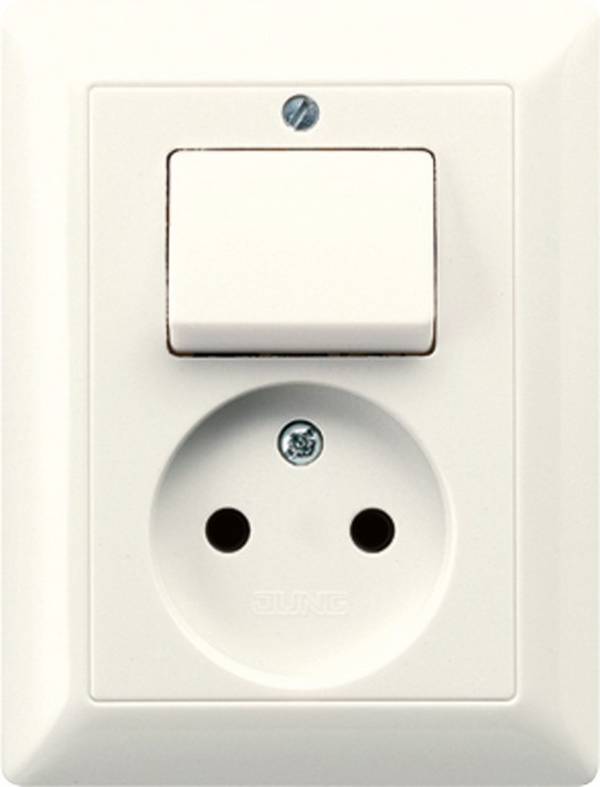 Combi wisselschakelaar + WCD Z.RA inbouw AS creme  - creme