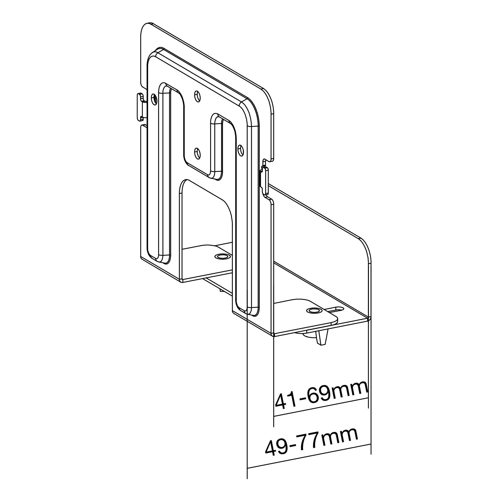 InLine® Universele bevestiging voor media-apparaten / streamingboxen, 41-69mm-3
