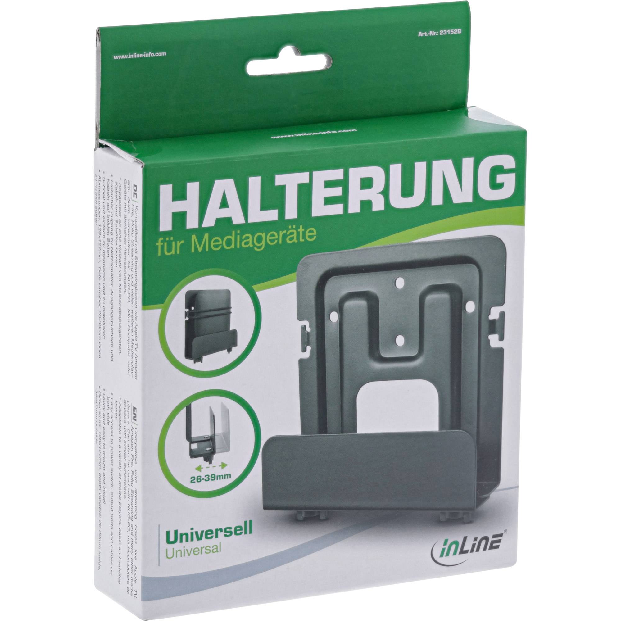 InLine® Holder for Media Streaming Box, 26-39mm-4