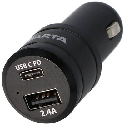 Varta 57932 Autolader Dural USB-uitgang 2.4A en USB Type C 3.0A-uitgang-0