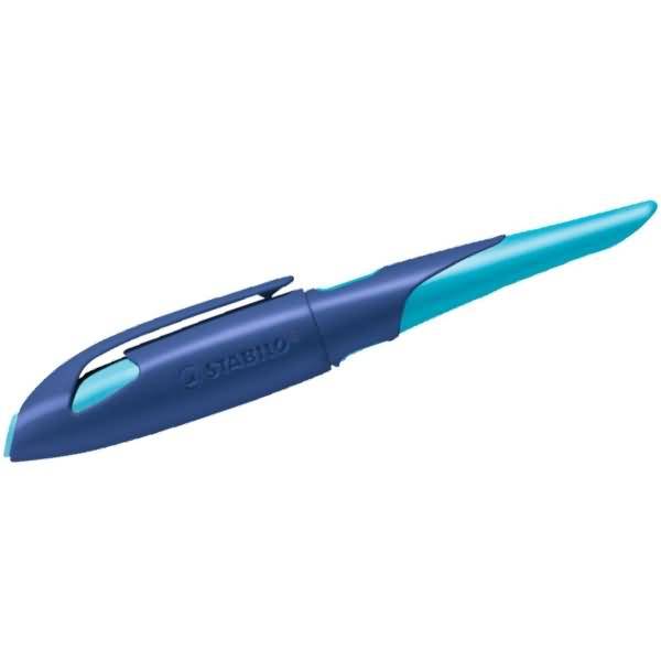 Ergonomischer Schulfüller STABILO® EASYbirdy, A, mitternachtsblau/azur, Rechtsh.