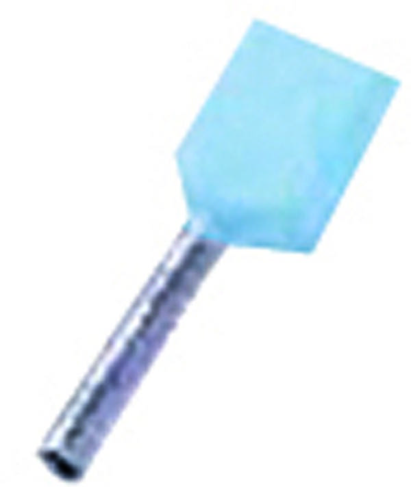 Intercable deels geïsoleerde tweeling adereindhuls 2x0,25mm² hulslengte 8mm lichtblauw Zak100st-0