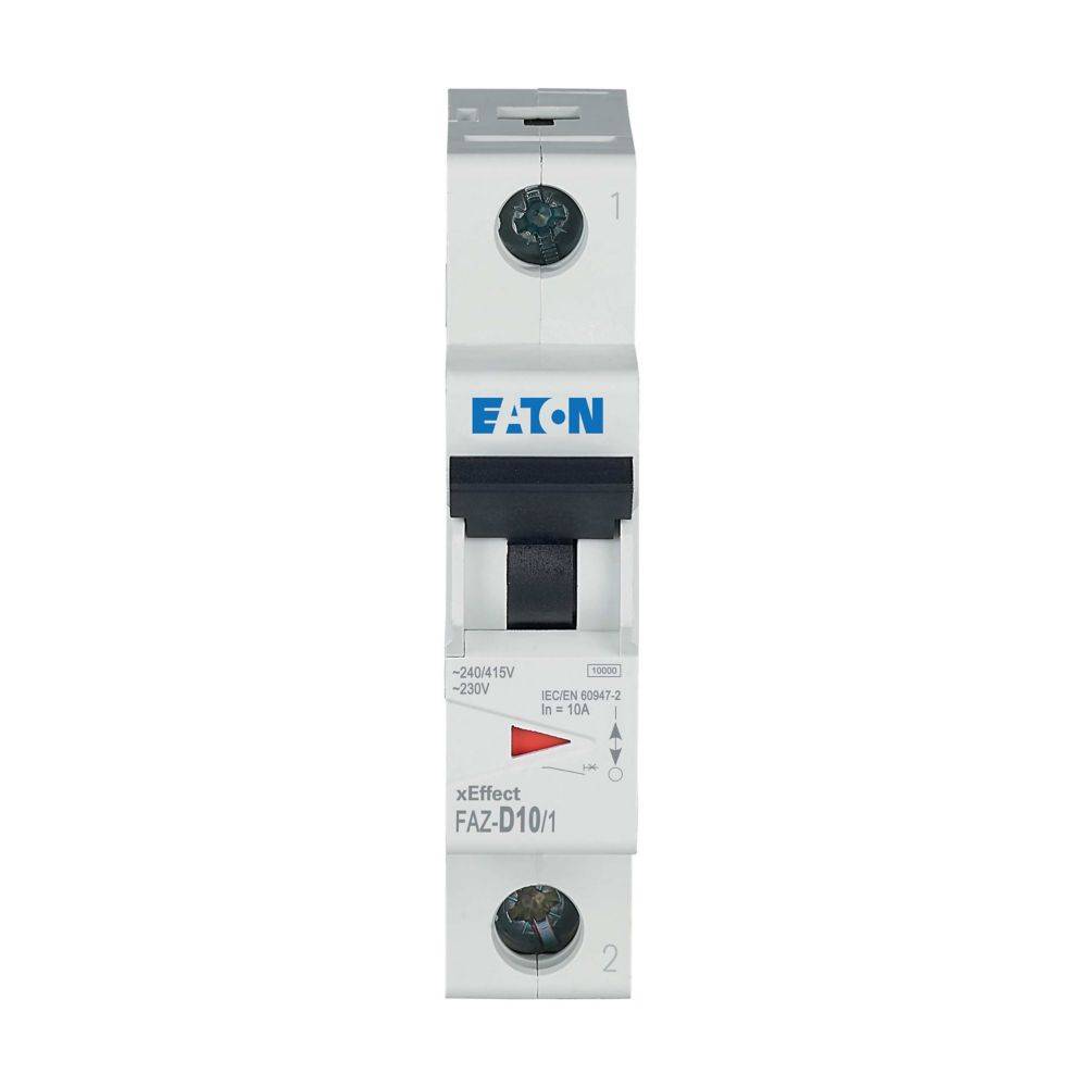EATON ELECTRIC FAZ-D10/1 Installatieautomaat; 230/400VAC; Inom: 10A; Polen: 1; op DIN-rail - 1 stuk-0