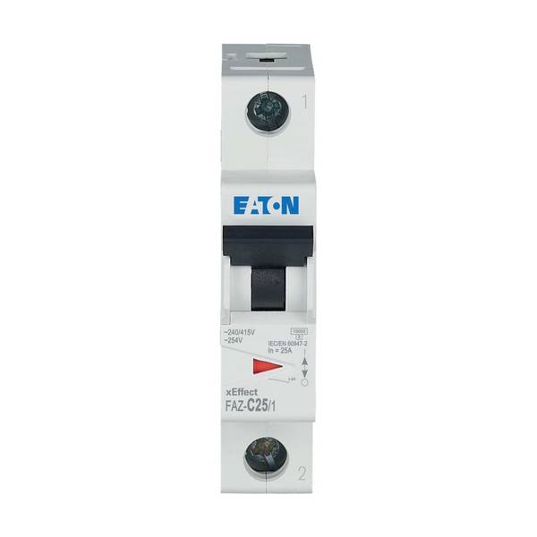 EATON ELECTRIC FAZ-C25/1 Installatieautomaat; 230/400VAC; Inom: 25A; Polen: 1; op DIN-rail - 1 stuk