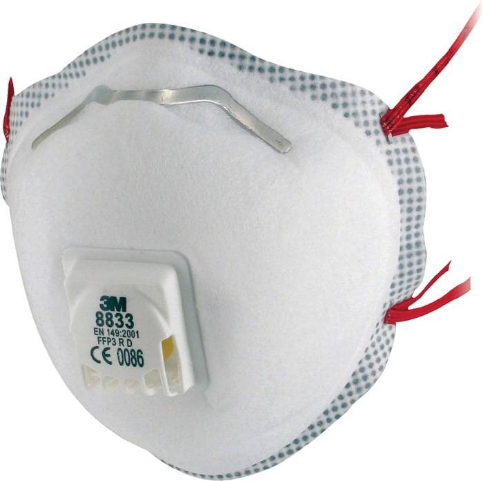 Stofmasker 8833 FFP3 / V R D met uitademventiel 3M