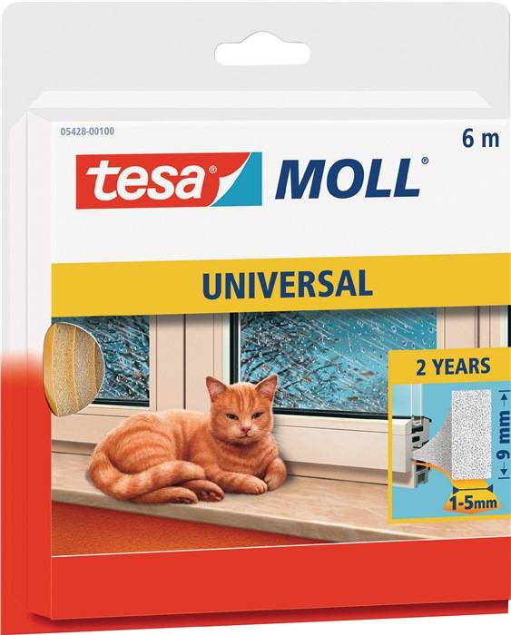 Venster-/deurtochtstrip tesamoll® 55604 B15mmxH6mmxL6m TESA-0