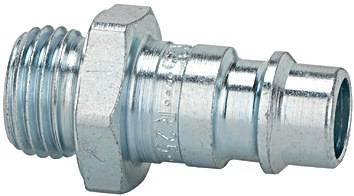 Steeknippel staal verzinkt stekker DN 7,2-7,8 buitenschroefdraad G 1/2 inch SW 2