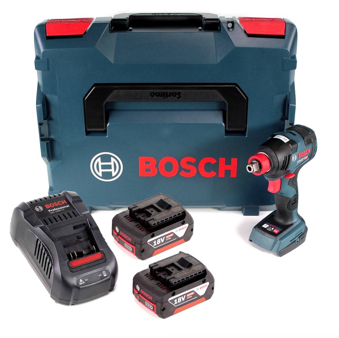 BOSCH GDX 18V-200 C 1/2"/ HEX 1/4" Slagmoersleutel 200 Nm 2x5,0 Ah-1