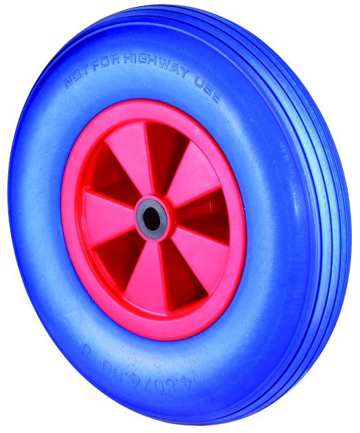 BS Rollen Wiel Polyurethaan Lekvrij 400X100mm Blauw Kunststof-3