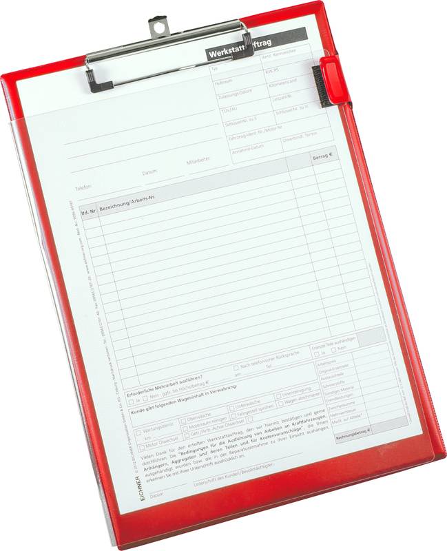 Opdrachtenmap met klittenband DIN A4 rood VE 10 stuks EICHNER-2