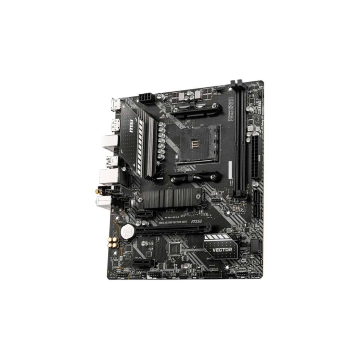 MSI MAG A520M VECTOR WIFI - Moederbord - micro ATX - Socket AM4 - AMD A520-chipset - USB 3.2 Gen 1-1
