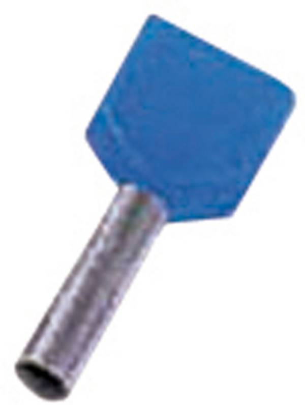 Intercable deels geïsoleerde tweeling adereindhuls 2x2,5mm² hulslengte 10mm blauw Zak100st