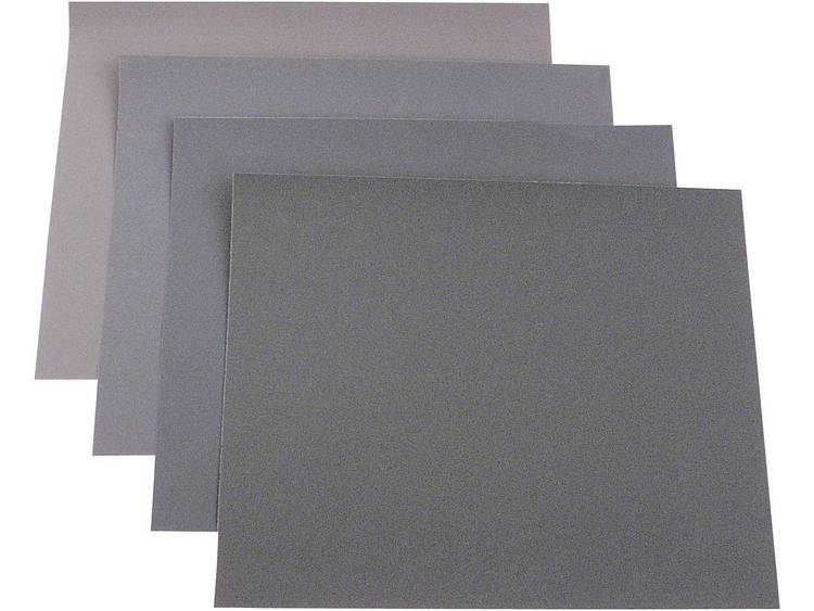 Handschuurpapierset Korrelgrootte 180, 240, 400, 600 (l x b) 280 mm x 230 mm 1 set
