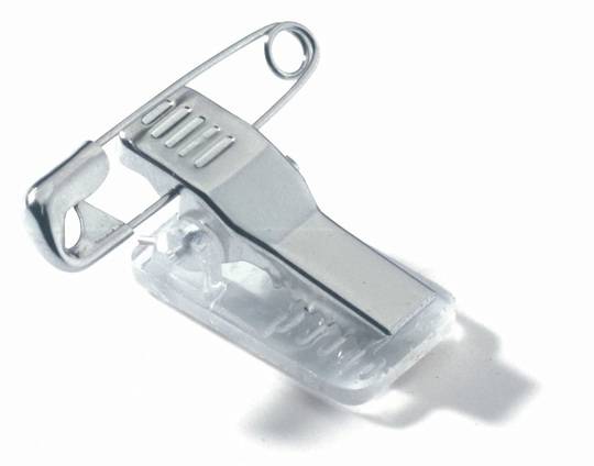 Duurzame naamplaatjes met clip, 40x75 mm, acryl, verpakking van 25 stuks.-1