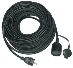 REV 0065109 Stroom Verlengkabel 16 A Zwart 10.00 m H05RR-F 3G 1,5 mm² Waterbestendig-1