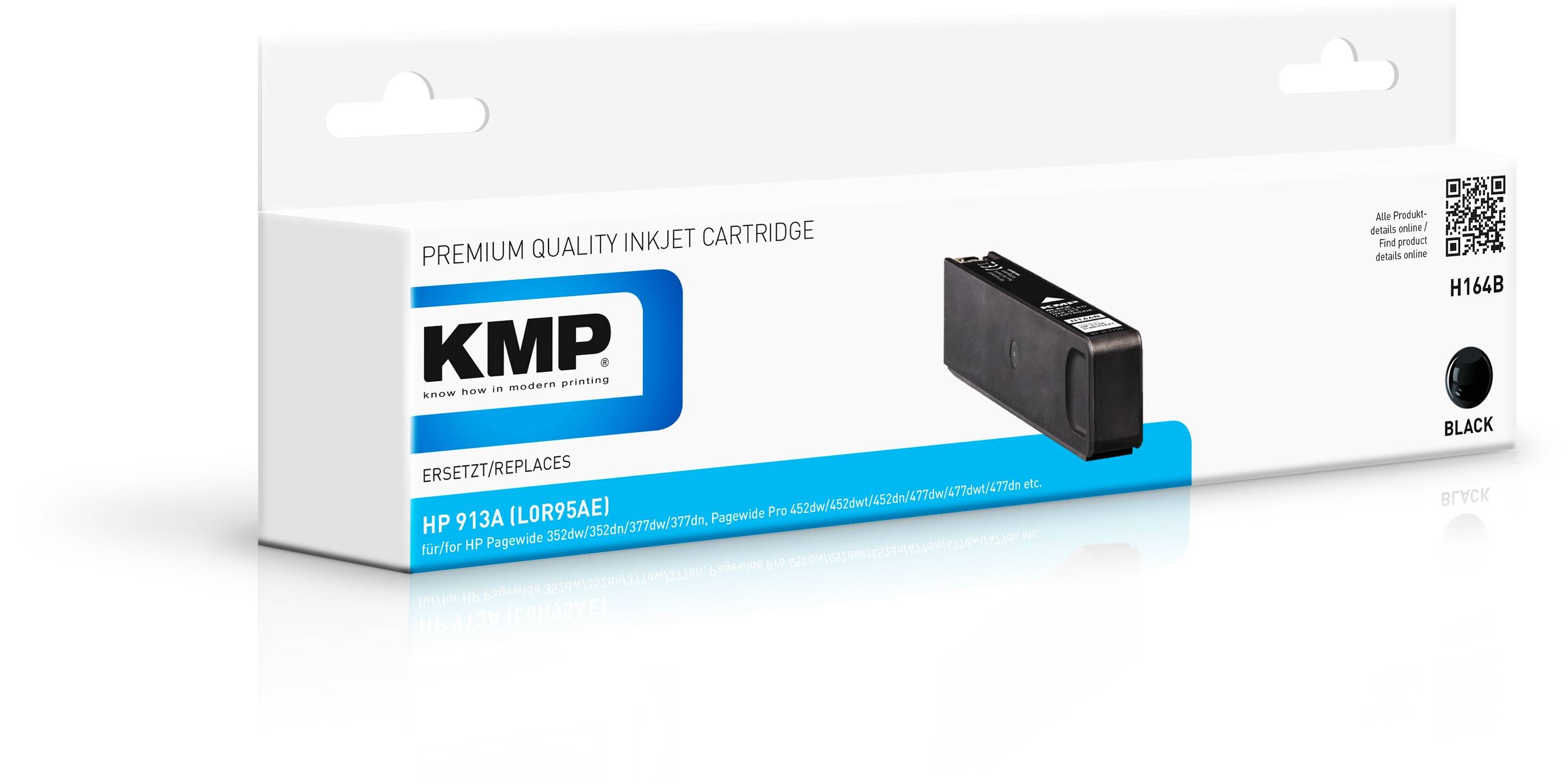 KMP cartridge HP 913A (L0R95AE) zwart 3500 S. Hybride chip nagevuld-1