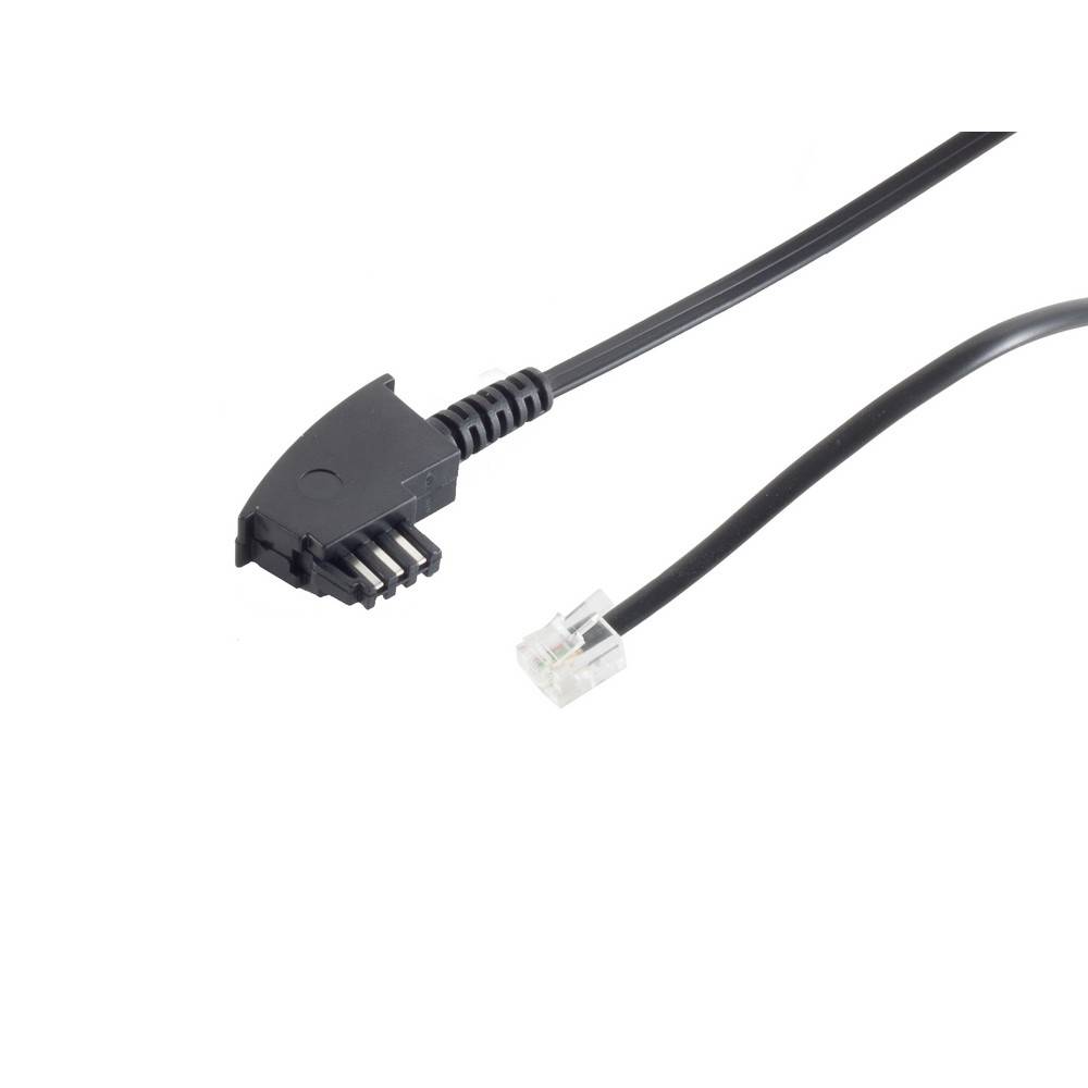TAE-F - RJ11 telecom kabel | internationaal (nieuw) | zwart | 10 meter-1