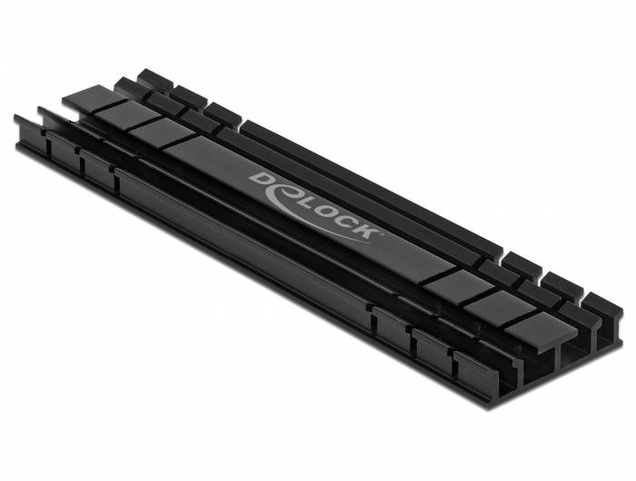 Delock Heat Sink flat 100 mm for M.2 module black-1