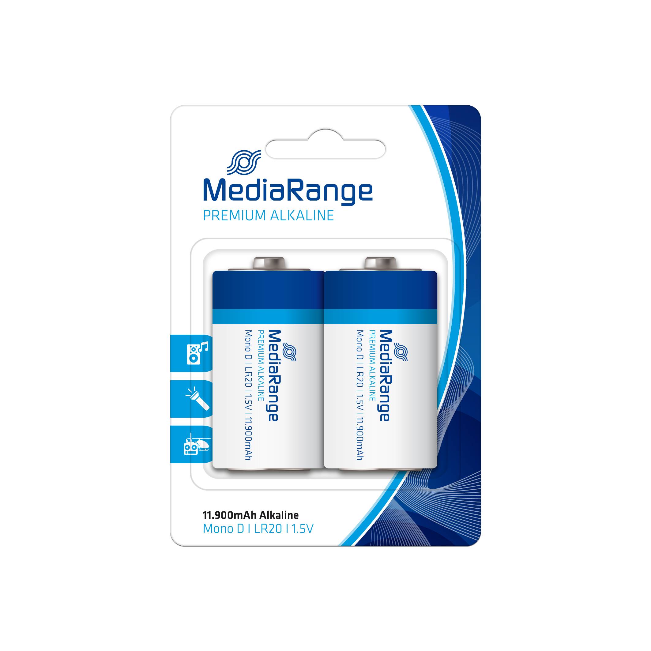MediaRange Batterij Premium Mono D/LR20 1,5V 2st.-1